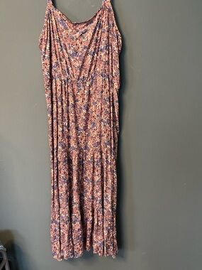 nine britton Floral Maxi Dress in Pink and Blue